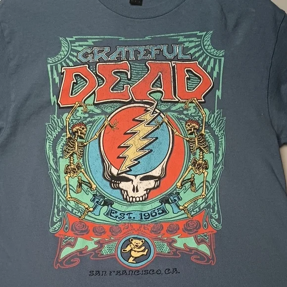 Grateful Dead Blue and Red Short Sleeve Tee Size M Circa 2024 - Picture 2 of 7